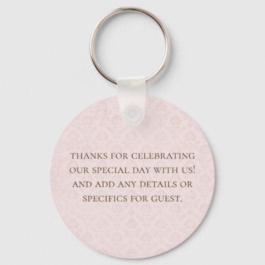 Rustic Boho Country Wedding キーホルダー (裏面)