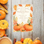 Rustic Boho Cozy Autumn Thanksgiving Invitation 招待状