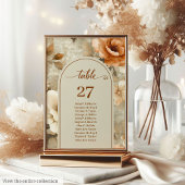 Rustic Boho Earthy Rusty Ivory Sage Floral Wedding テーブルナンバー
