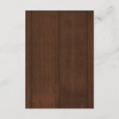 Rustic boho floral barn wood wedding guest details エンクロージャーカード (裏面)