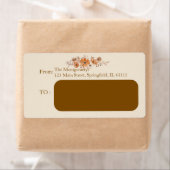 Rustic Boho Floral Christmas Holiday Labels ラベル (インサイチュ)