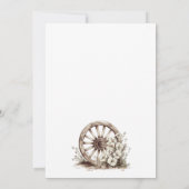 Rustic Boho Floral Cowgirl Hat Bachelorette Party 招待状 (裏面)