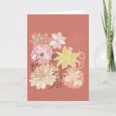 Rustic Boho Floral Pattern カード (正面)