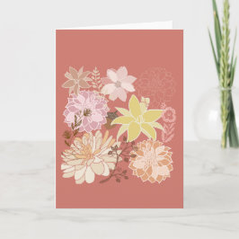 Rustic Boho Floral Pattern カード