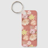 Rustic Boho Floral Pattern キーホルダー (正面)