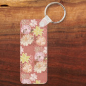 Rustic Boho Floral Pattern キーホルダー (裏面)