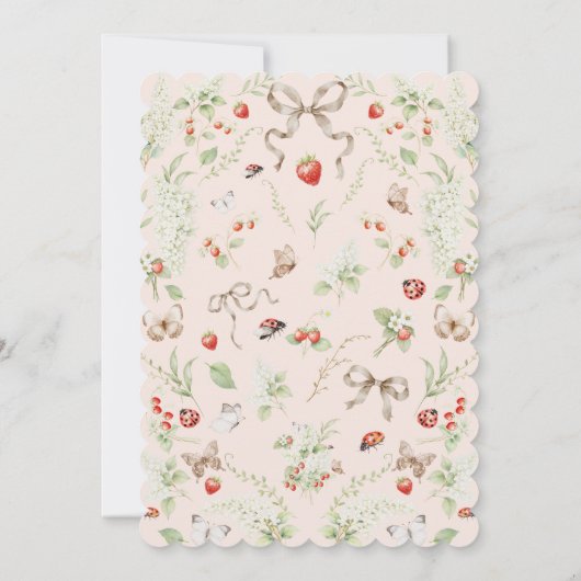 Rustic Boho Gender Neutral Baby Shower 招待状 (裏面)