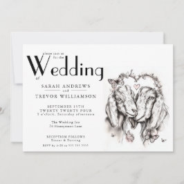 Rustic BOHO Goat Lovers  招待状