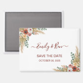 Rustic Boho Magnet Save the Date マグネット (正面/裏面)