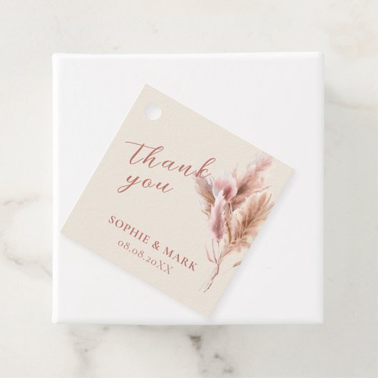 Rustic Boho Pampas Grass Wedding  フェイバータグ (インサイチュ)