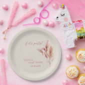 Rustic Boho Pampas Grass Wedding  ペーパープレート (パーティー)