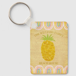 Rustic Boho Pineapple キーホルダー