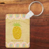 Rustic Boho Pineapple キーホルダー (裏面)