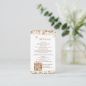 Rustic Boho QR Code Wedding Details Card  エンクロージャーカード (スタンド正面)