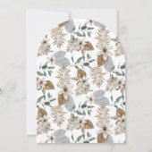 Rustic Boho Safari Leopard and Giraffe Baby Shower 招待状 (裏面)