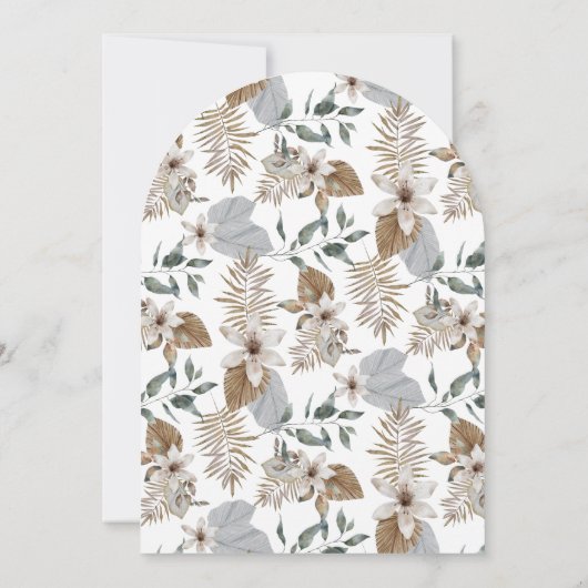 Rustic Boho Safari Leopard and Giraffe Baby Shower 招待状 (裏面)