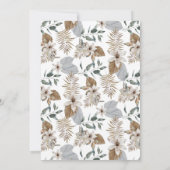 Rustic Boho Safari Lion and Giraffe Baby Shower 招待状 (裏面)