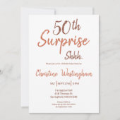 Rustic Boho Surprise 50th Birthday Invitation 招待状 (正面)