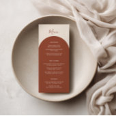 Rustic Boho Terracotta Arches Retro Wedding Dinner メニュー