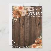 Rustic Boho Terracotta Floral Housewarming Party 招待状 (裏面)