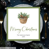 Rustic Boho Watercolor Christmas Tree Festive 