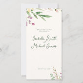 Rustic Boho Watercolor Wildflowers Wedding (正面)