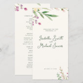 Rustic Boho Watercolor Wildflowers Wedding (正面/裏面)
