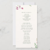 Rustic Boho Watercolor Wildflowers Wedding (裏面)
