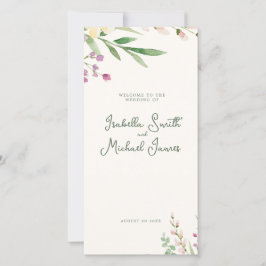 Rustic Boho Watercolor Wildflowers Wedding