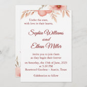 Rustic Boho Wedding Invitation 招待状 (正面/裏面)