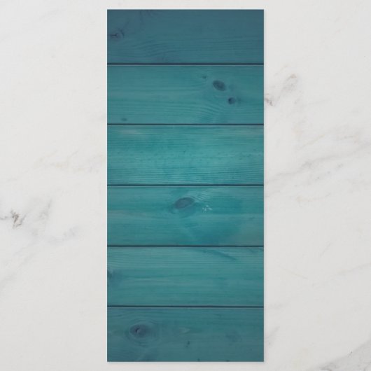 Rustic Boho Wedding Reception Thank You Card プログラム (裏面)