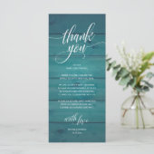 Rustic Boho Wedding Reception Thank You Card プログラム (スタンド正面)