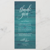 Rustic Boho Wedding Reception Thank You Card プログラム (正面)