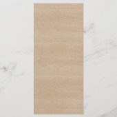 Rustic Boho Wedding Reception Thank You Card プログラム (裏面)