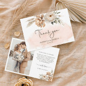 Rustic Boho Wedding Thank You Card サンキューカード