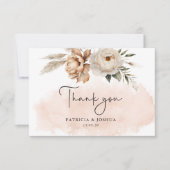 Rustic Boho Wedding Thank You Card サンキューカード (正面)