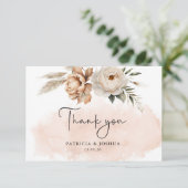 Rustic Boho Wedding Thank You Card サンキューカード (スタンド正面)