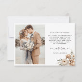 Rustic Boho Wedding Thank You Card サンキューカード (裏面)