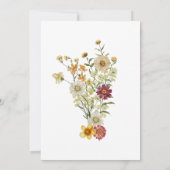 Rustic Boho Wildflower Sage Green Baby Shower 招待状 (裏面)