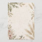 Rustic Boho Winter Wedding Invitation with Snow 招待状 (裏面)