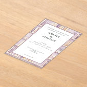 Rustic Book Lovers Print Wedding Invitation アクリル招待状 (レイダウン)
