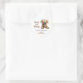 Rustic Boots and Bubbly Western Bridal Shower  ラウンドシール (バッグ)