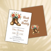 Rustic Boots and Bubbly Western Bridal Shower  招待状
