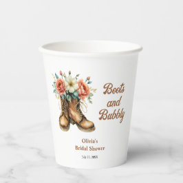 Rustic Boots and Bubbly Western Bridal Shower  紙コップ