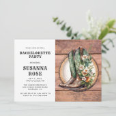 Rustic Boots Bachelorette Party 招待状 (スタンド正面)