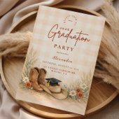 Rustic Boots Graduation Party 招待状