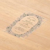 Rustic Botanical Acrylic Wedding Invitation アクリル招待状 (レイダウン)