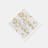Rustic Botanical Bridal Shower Customize Paper スタンダードカクテルナプキン (角)