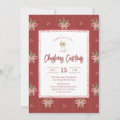 Rustic Botanical Christmas Party Invitation 招待状 (正面)