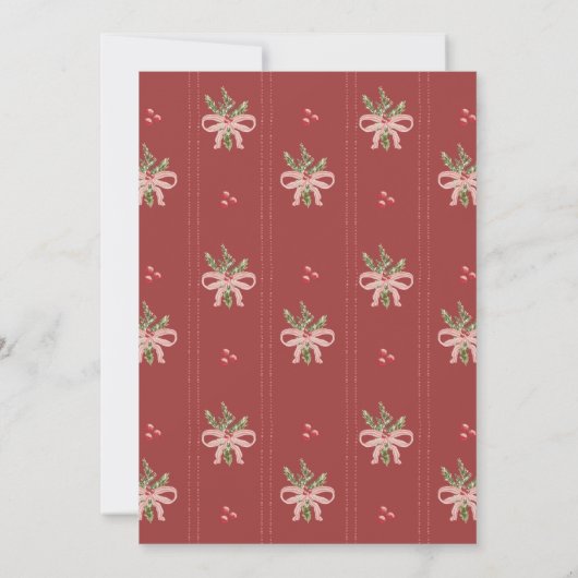 Rustic Botanical Christmas Party Invitation 招待状 (裏面)